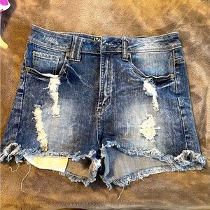 High waisted Blue Jean Shorts